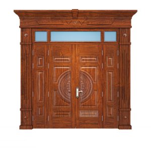 Cửa thép vân gỗ 4 cánh H3A-H9 Biệt thự