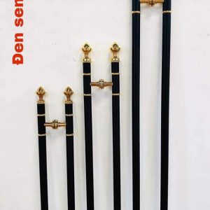 Tay nắm cửa đen sen vàng