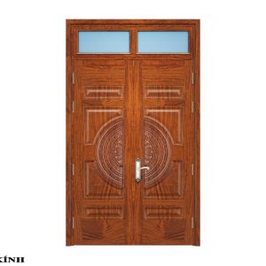 Cửa thép vân gỗ 2 cánh H9