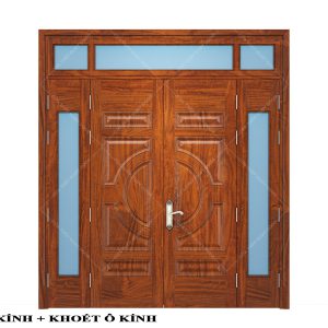 Cửa thép vân gỗ 4 cánh HOK-H4