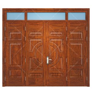 Cửa thép vân gỗ 4 cánh cân H3-H4