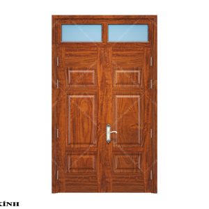 Cửa thép vân gỗ 2 cánh cân H3