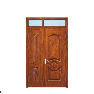 Cửa vân gỗ 2 cánh lệch H3A-H6